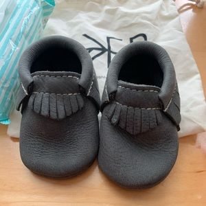 Freshly Picked Gray Moccasins Size 2